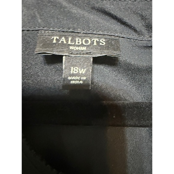 Talbots Dark Academia Floral Dress Womens Size 18W Gothic Romantic Fit & Flare - Picture 6 of 8